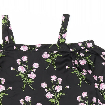 Womens UK Size 10 Warehouse Black Basic Blouse