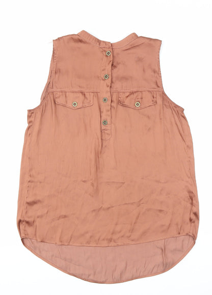 Womens UK Size 8 H&M Brown Basic Blouse