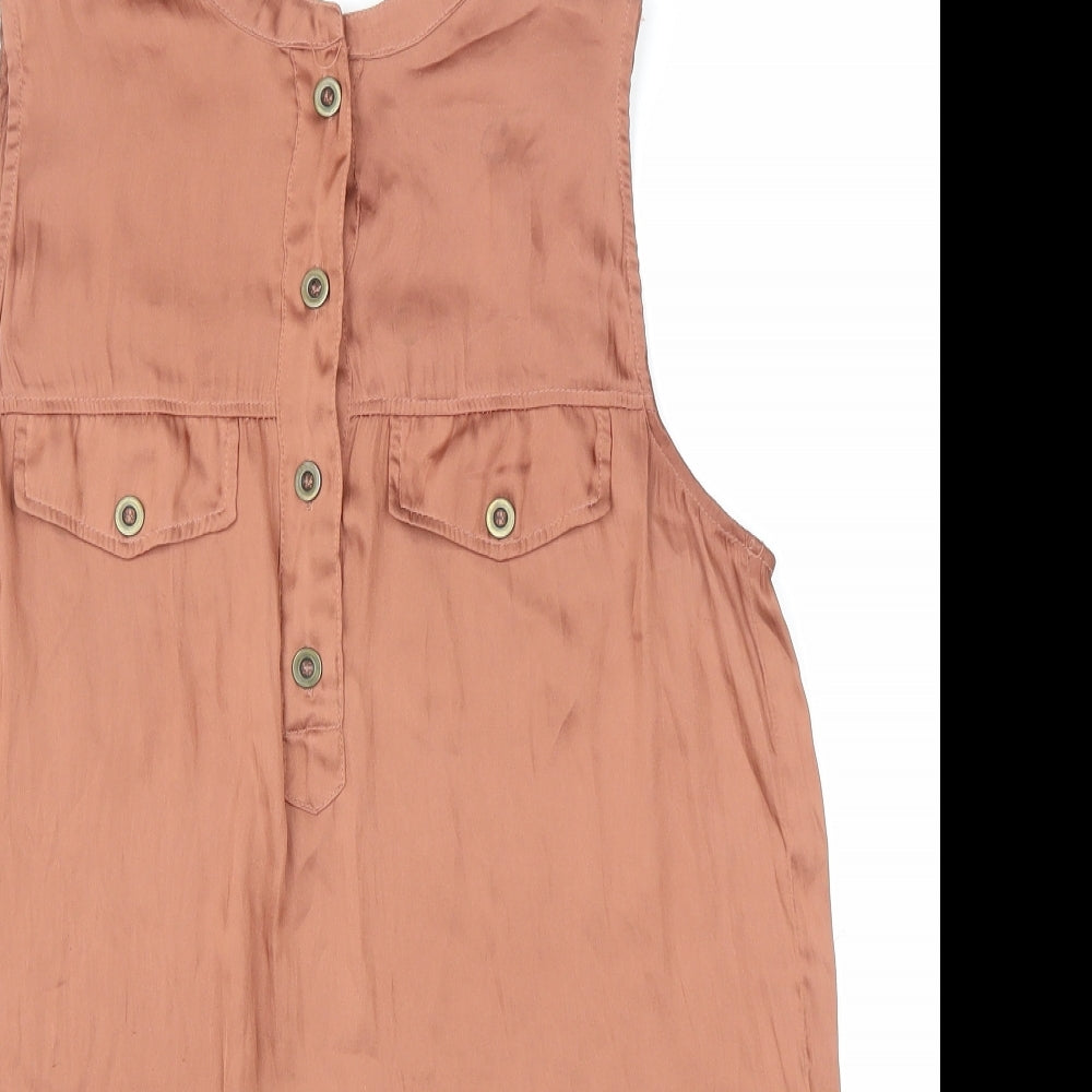 Womens UK Size 8 H&M Brown Basic Blouse