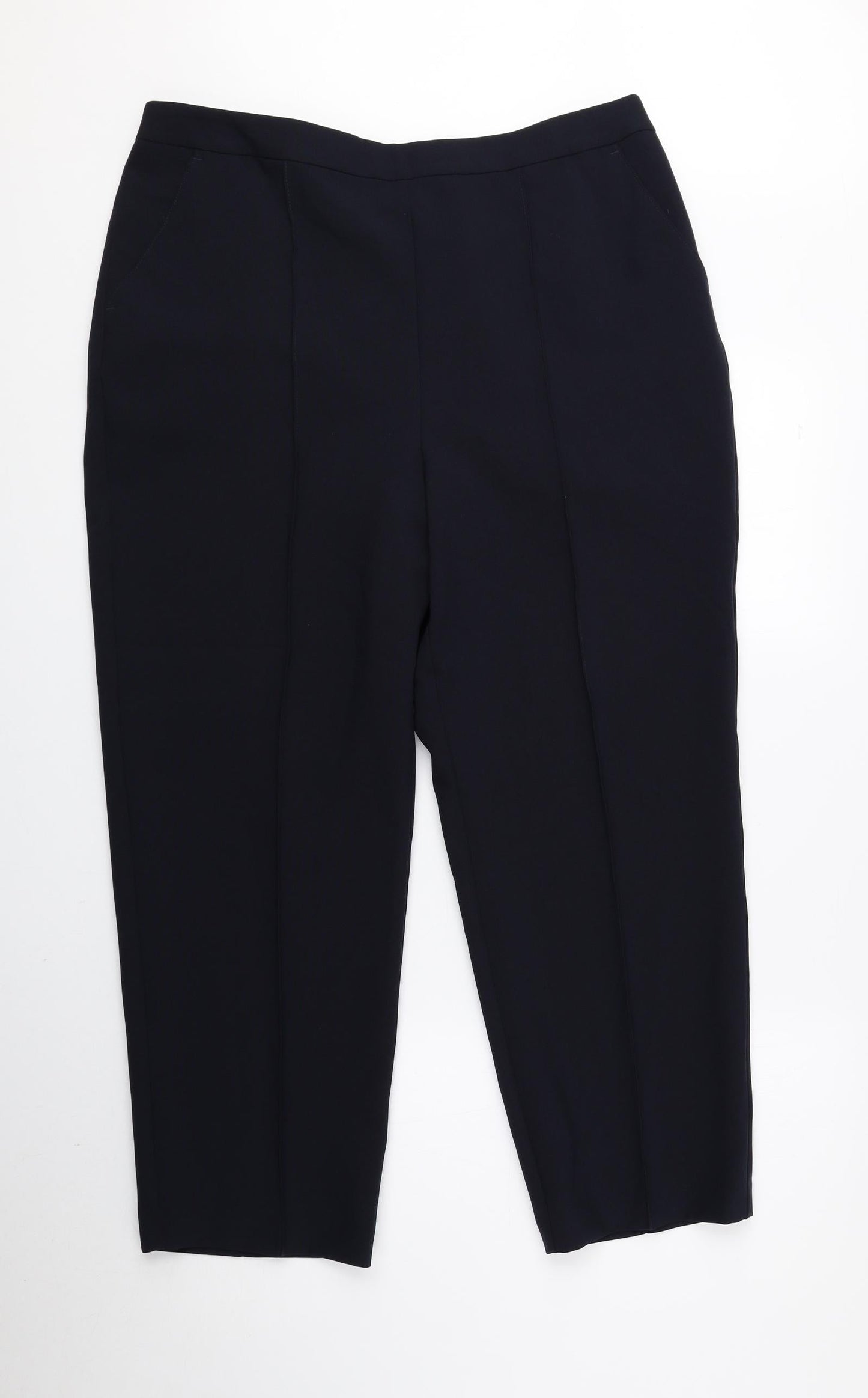 ISLE Collection Womens Blue Polyester Trousers Size 16 L23.5 in Regular