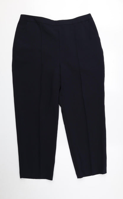 ISLE Collection Womens Blue Polyester Trousers Size 16 L23.5 in Regular