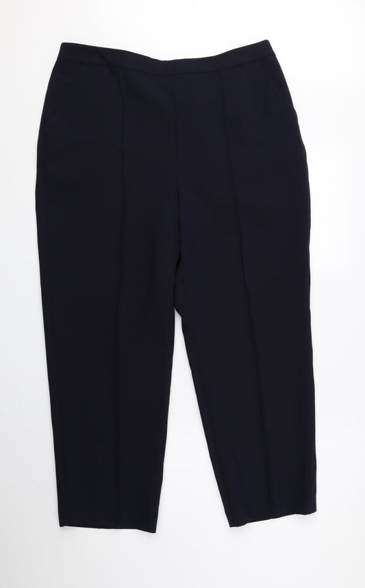 ISLE Collection Womens Blue Polyester Trousers Size 16 L23.5 in Regular