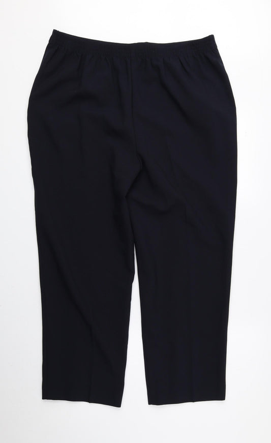 ISLE Collection Womens Blue Polyester Trousers Size 16 L23.5 in Regular