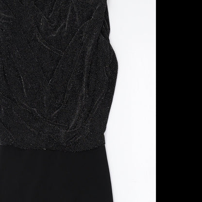 Urban Bliss Womens Black Nylon Bodycon Size 8 Cowl Neck Pullover