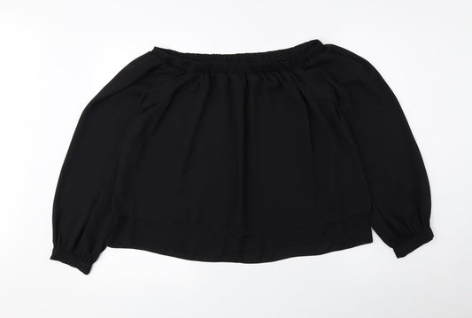 Womens UK Size 12 ASOS Black Basic Blouse