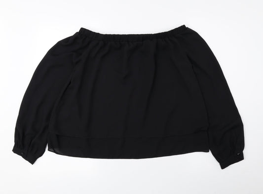 Womens UK Size 12 ASOS Black Basic Blouse