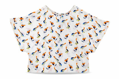 Anna Smith Womens Multicoloured Geometric Polyester Basic Blouse Size 10 Round Neck - Back Scoop