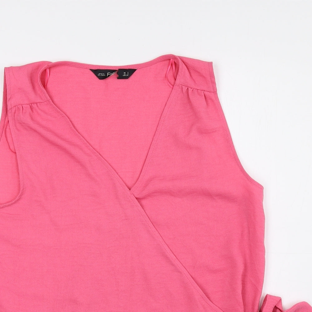 Womens UK Size 8 F&F Pink Basic Blouse