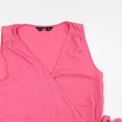 Womens UK Size 8 F&F Pink Basic Blouse
