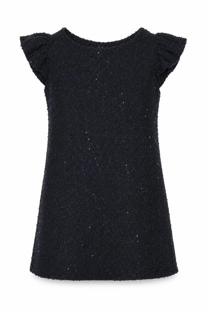 Yumi Womens Blue Acrylic A-Line Size M Round Neck Pullover