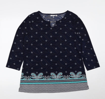 Womens UK Size M Croft & Barrow Blue Basic Blouse