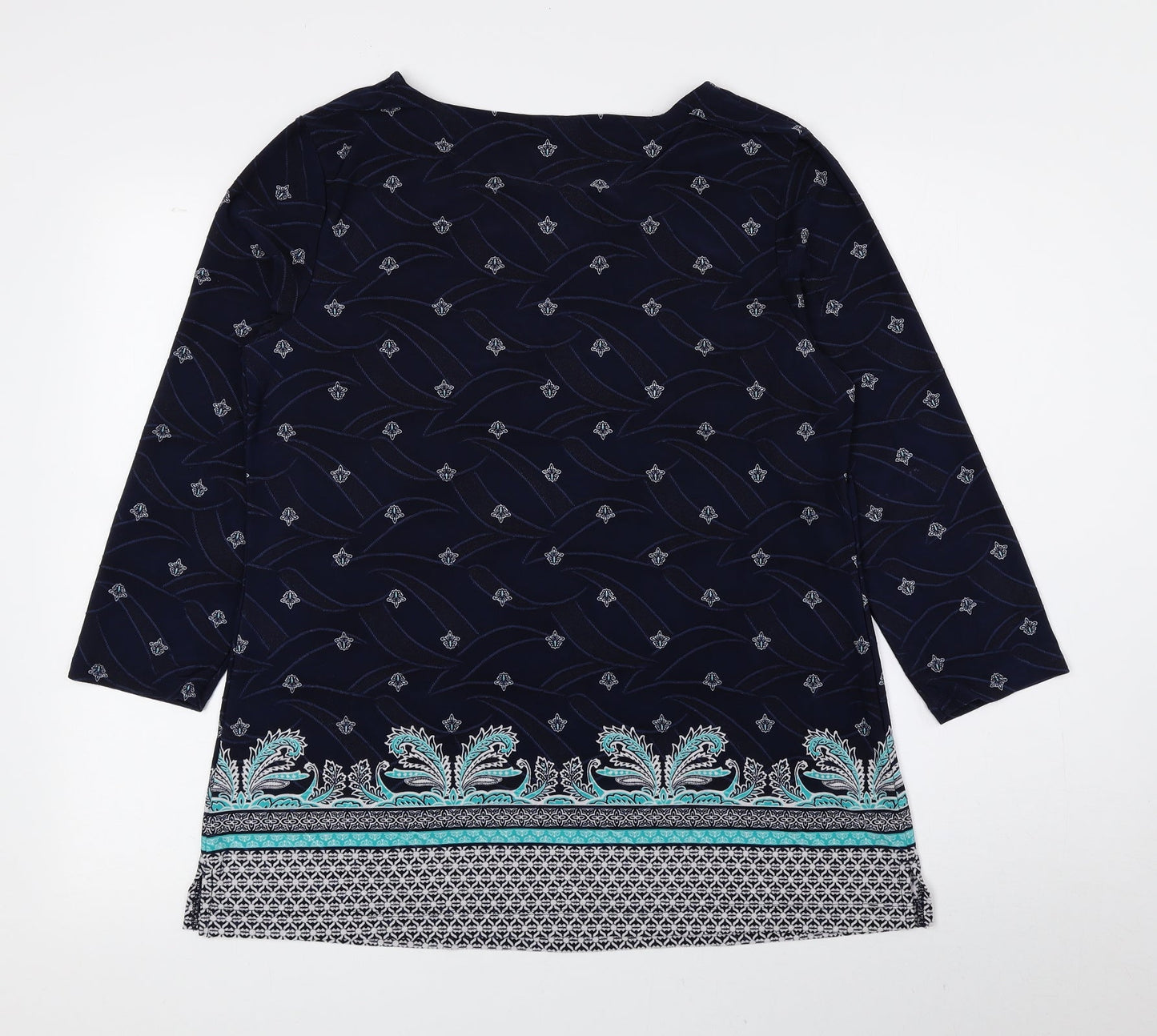 Womens UK Size M Croft & Barrow Blue Basic Blouse