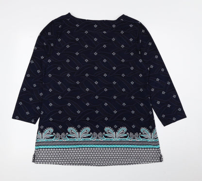 Womens UK Size M Croft & Barrow Blue Basic Blouse