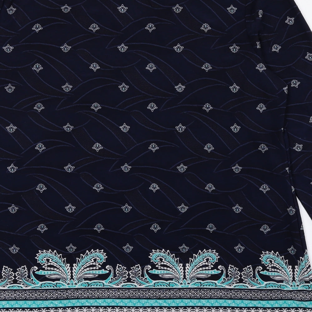 Womens UK Size M Croft & Barrow Blue Basic Blouse