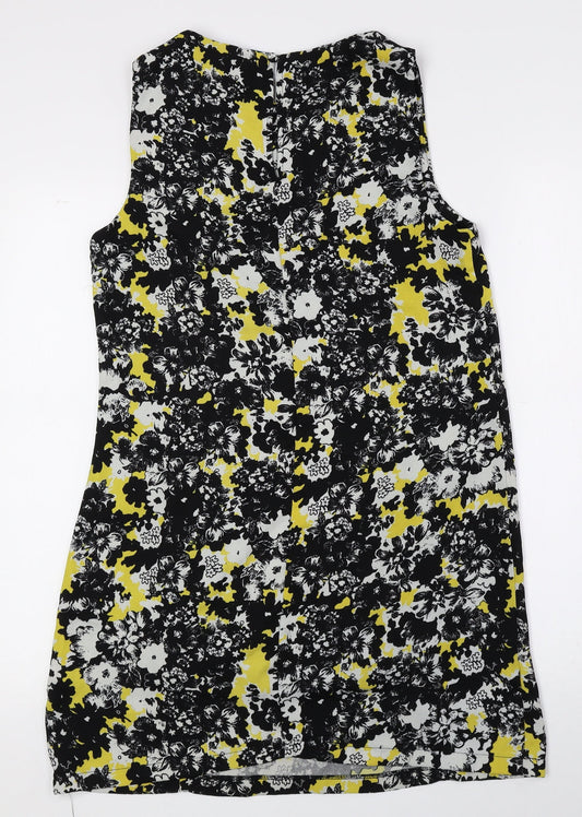 Atmosphere Womens Multicoloured Floral Polyester Shift Size 12 Boat Neck Zip