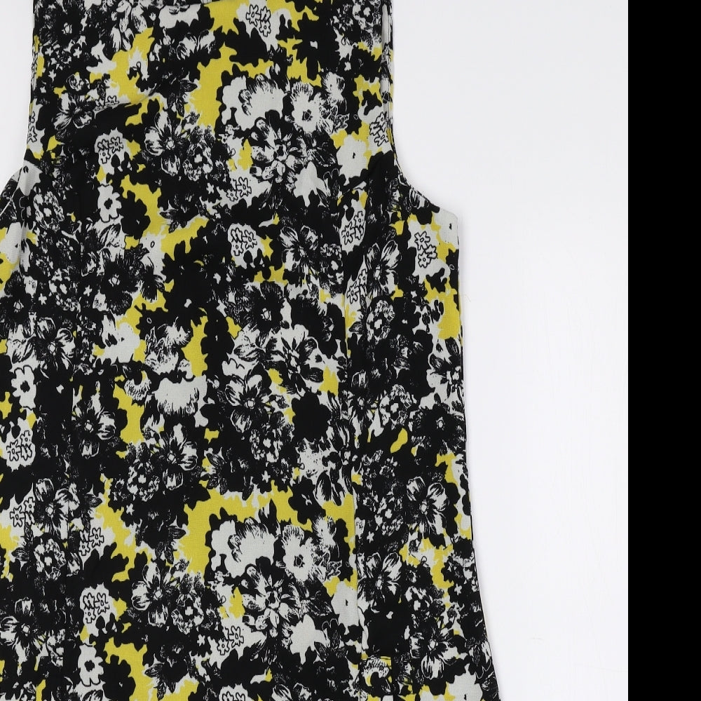Atmosphere Womens Multicoloured Floral Polyester Shift Size 12 Boat Neck Zip