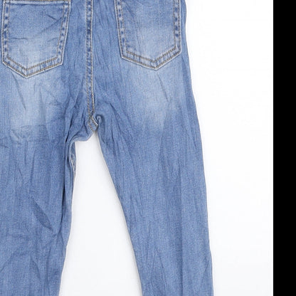 F&F Boys Blue Cotton Jogger Jeans Size 12-18 Months Drawstring