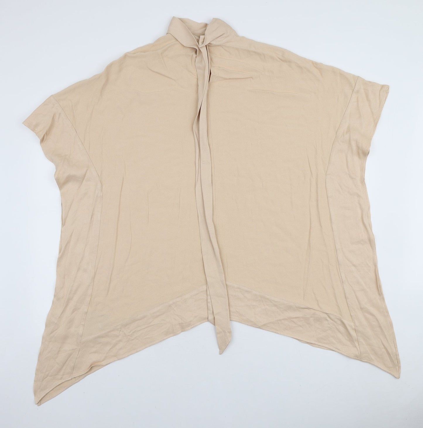 Womens UK Size XS H&M Beige Tunic Blouse
