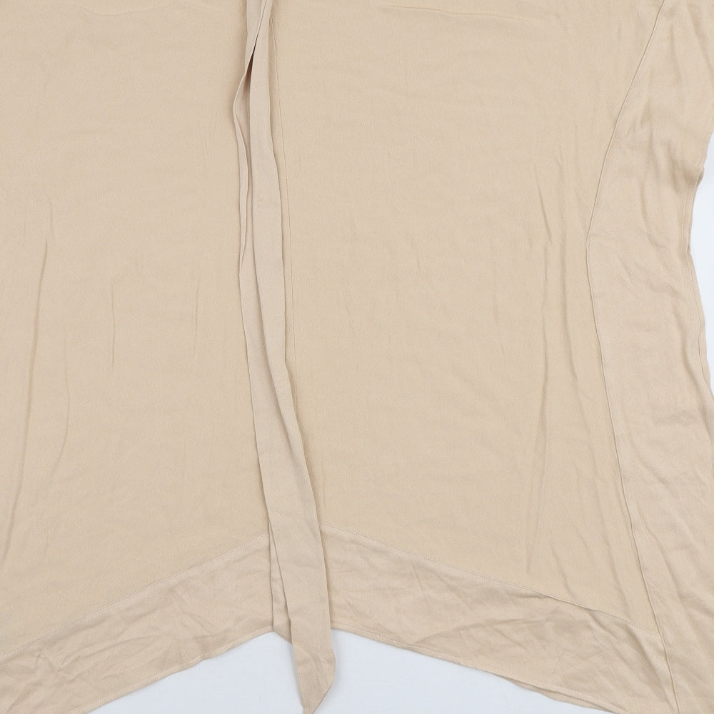 Womens UK Size XS H&M Beige Tunic Blouse