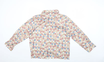 Finnkarelia Womens Multicoloured Geometric Polyester Basic Button-Up Size 8 Collared