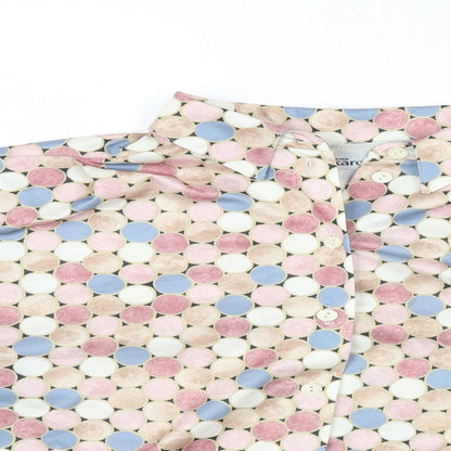 Finnkarelia Womens Multicoloured Geometric Polyester Basic Button-Up Size 8 Collared