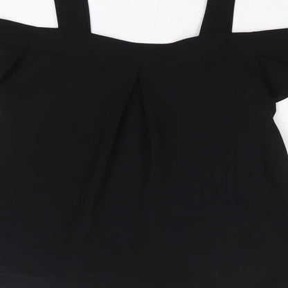 Womens UK Size 6 Topshop Black Basic Blouse