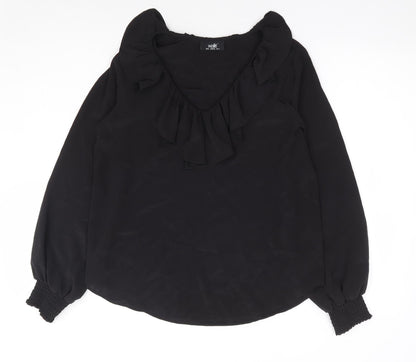 Womens UK Size 8 Wallis Black Basic Blouse
