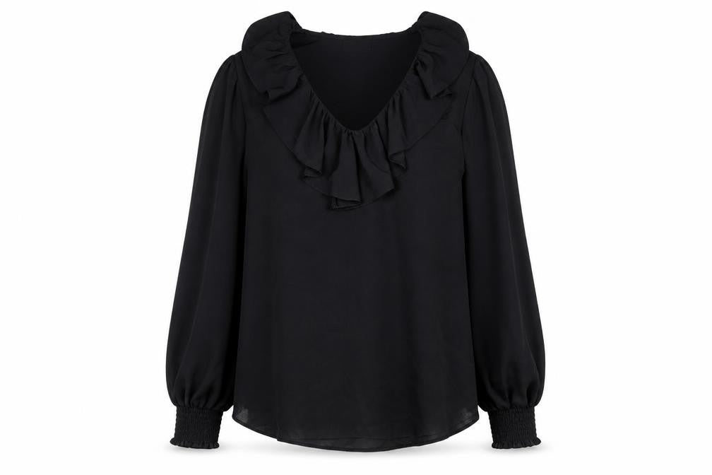 Womens UK Size 8 Wallis Black Basic Blouse