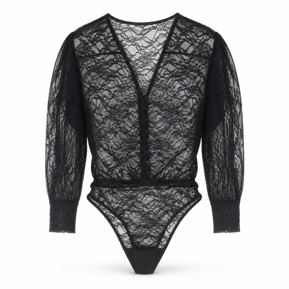 Womens UK Size XS Zara One-Piece Black Bodysuit