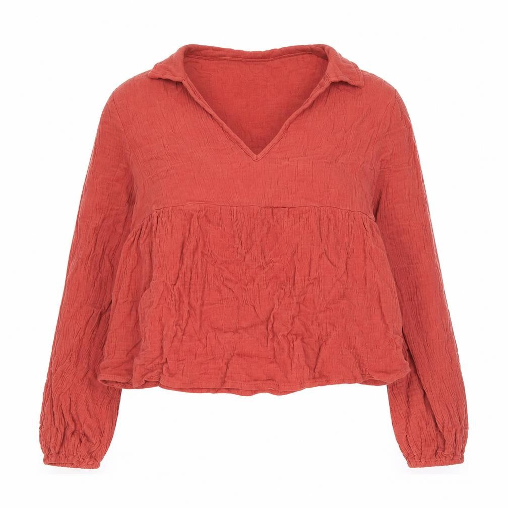 Womens UK Size XS SheIn Orange Basic Blouse