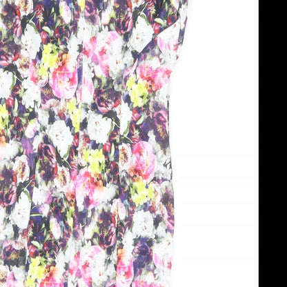 Coleen Womens Multicoloured Floral Polyester Pencil Dress Size 12 Sweetheart Zip