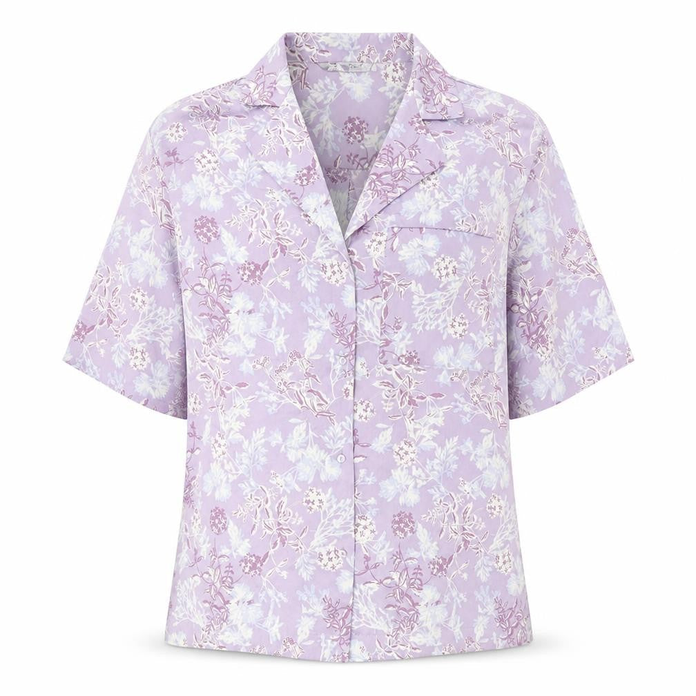 Womens UK Size S Zara Purple Basic Button-Up