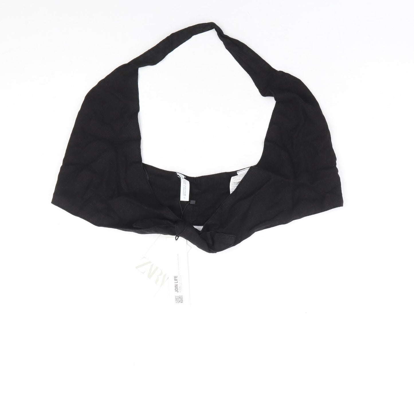 Womens UK Size S Zara Black Cropped Tank