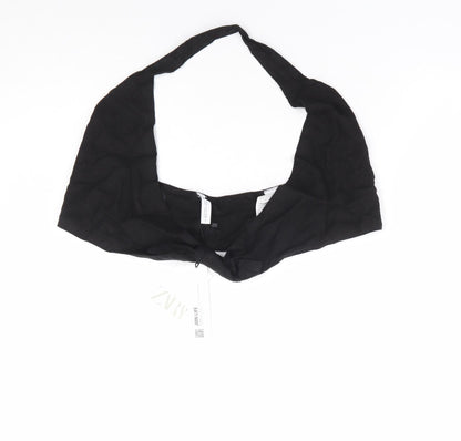 Womens UK Size S Zara Black Cropped Tank