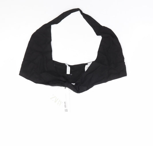 Womens UK Size S Zara Black Cropped Tank