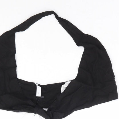 Womens UK Size S Zara Black Cropped Tank