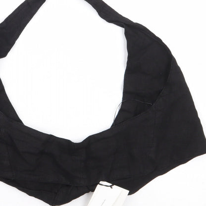 Womens UK Size S Zara Black Cropped Tank
