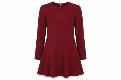 Primark Womens Red Polyester A-Line Size 8 Round Neck Zip