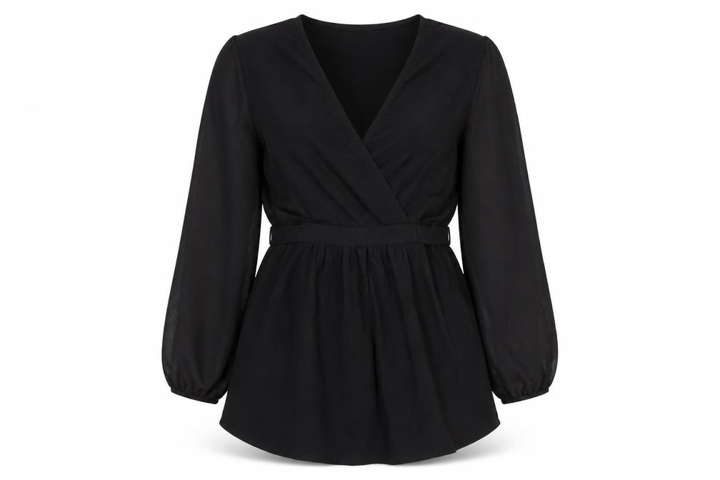 Womens UK Size 12 Dorothy Perkins Black Basic Blouse
