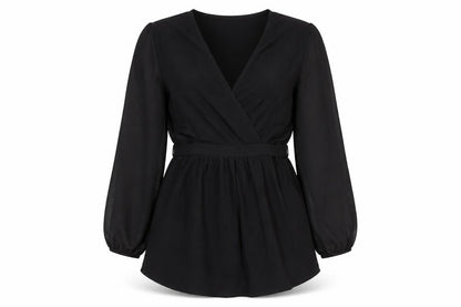 Womens UK Size 12 Dorothy Perkins Black Basic Blouse