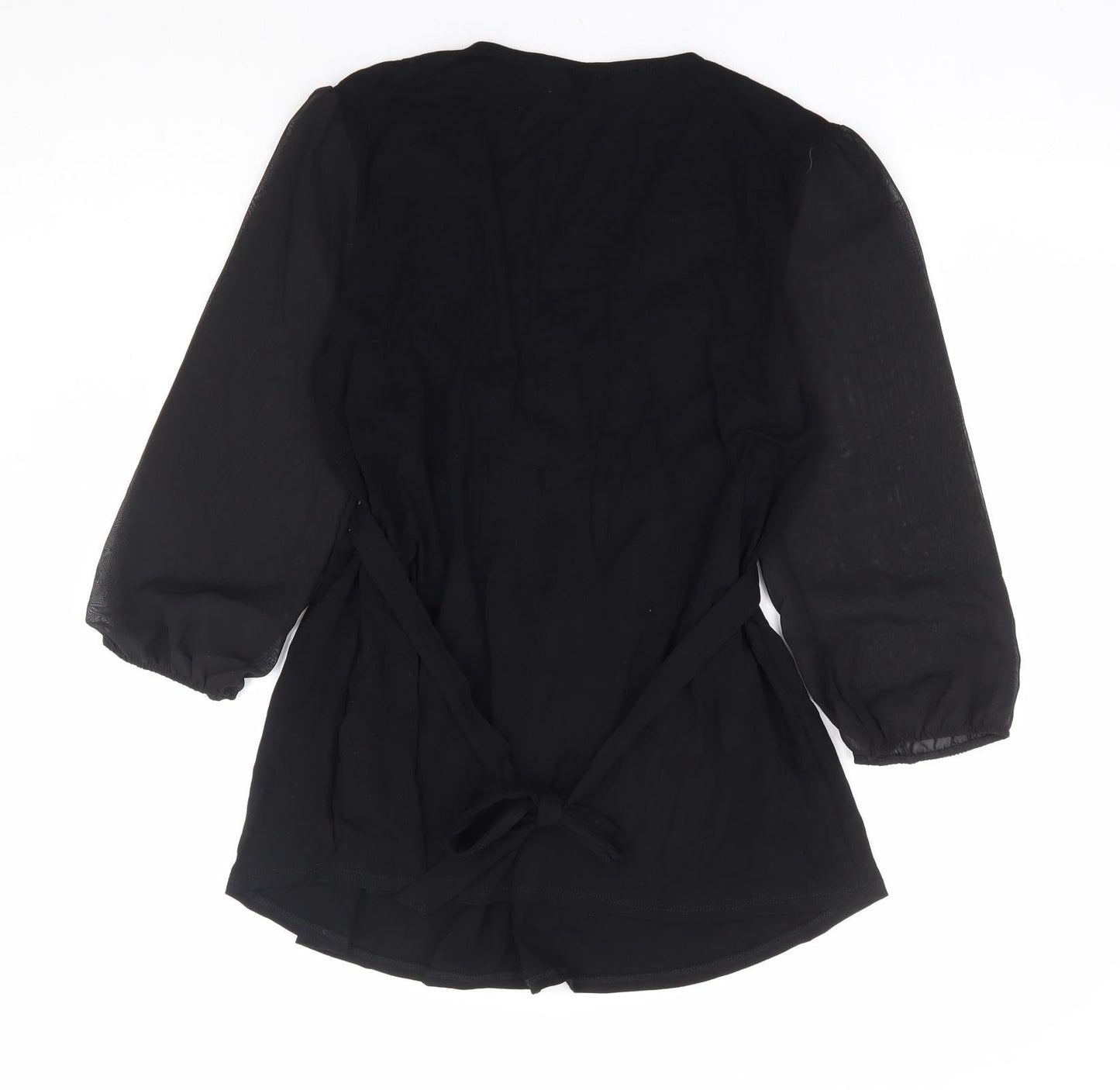 Womens UK Size 12 Dorothy Perkins Black Basic Blouse