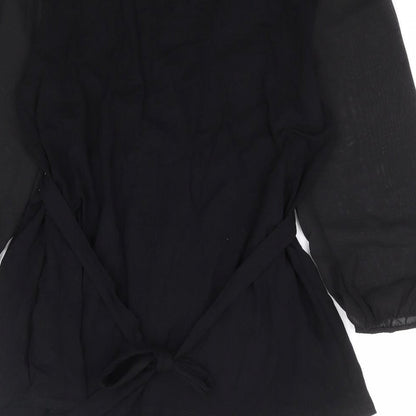 Womens UK Size 12 Dorothy Perkins Black Basic Blouse