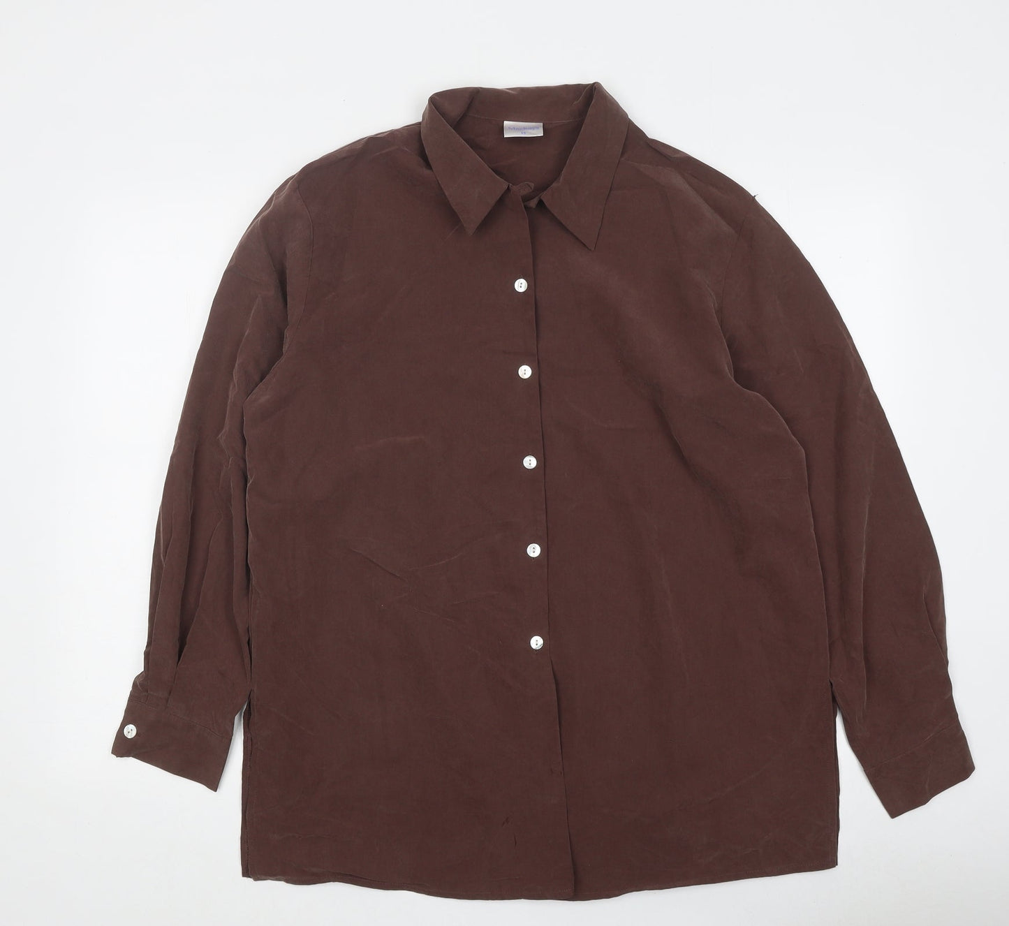 Womens UK Size 14 mackays Brown Basic Button-Up
