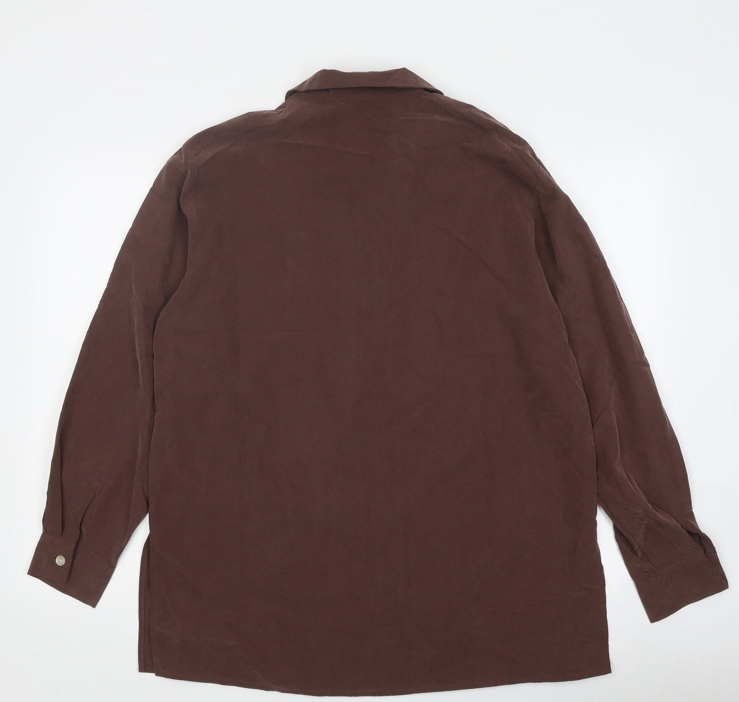 Womens UK Size 14 mackays Brown Basic Button-Up
