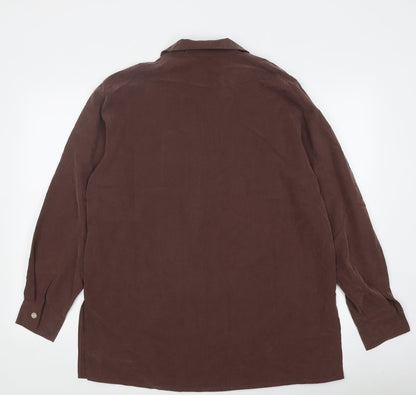 Womens UK Size 14 mackays Brown Basic Button-Up