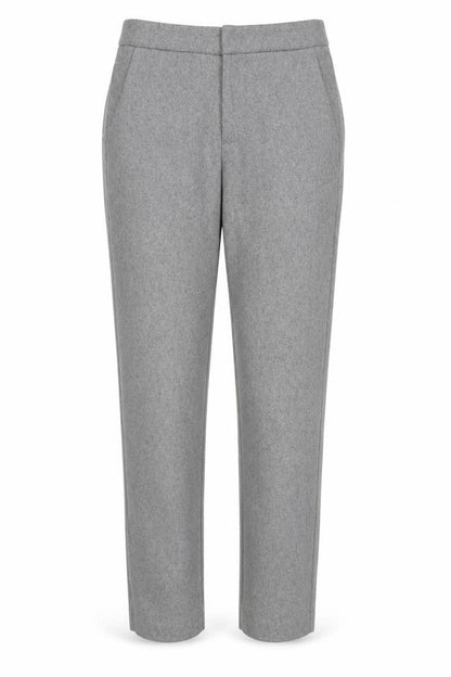 L.O.G.G. Womens Grey Polyester Trousers Size 6 L35 in Regular Zip