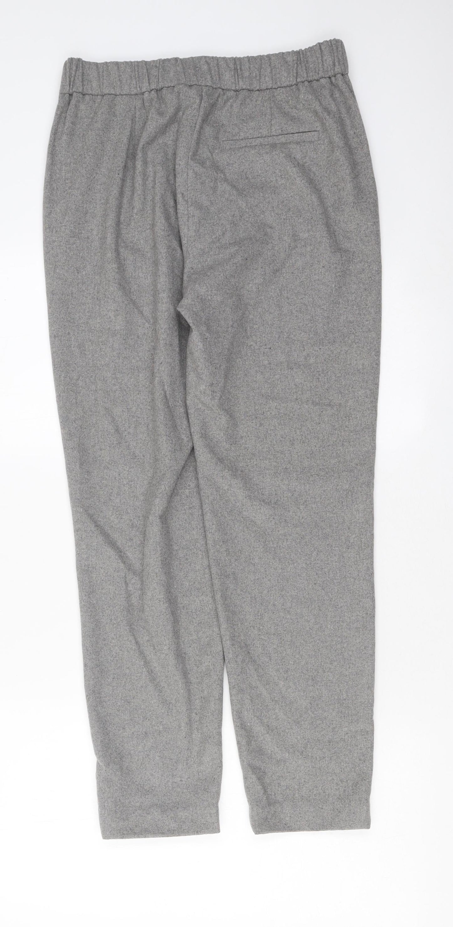 L.O.G.G. Womens Grey Polyester Trousers Size 6 L35 in Regular Zip