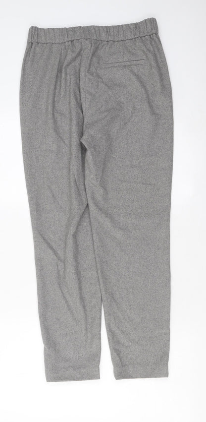 L.O.G.G. Womens Grey Polyester Trousers Size 6 L35 in Regular Zip