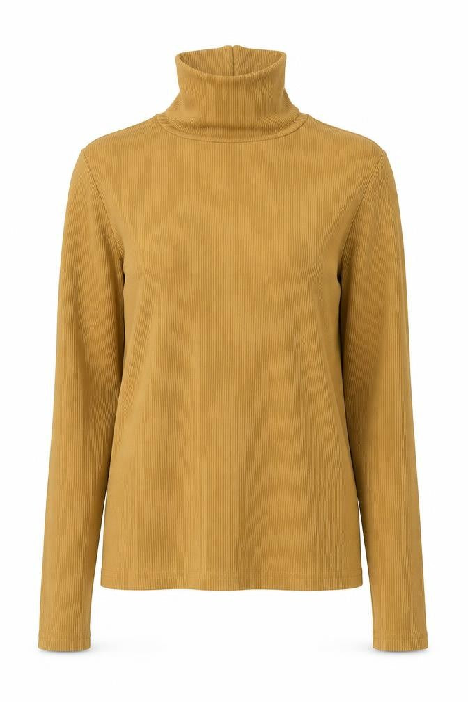Cooperative Womens Yellow Polyester Tunic Polo Size XS Roll Neck
