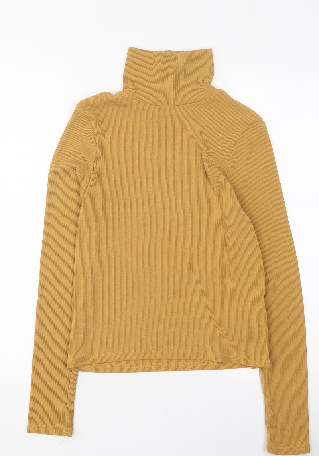 Cooperative Womens Yellow Polyester Tunic Polo Size XS Roll Neck